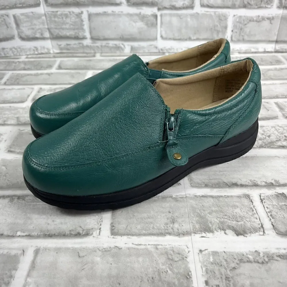 Dr. Scholls 902337 Women's 10 Wide Green Comfort Loafers Air-Pillo E4H-PY
